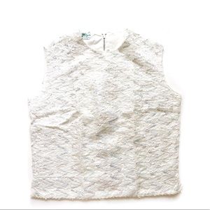 ⚡️Vintage White Sequin Top
